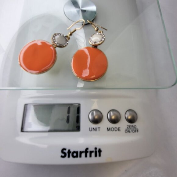 Orange Light Drop Earrings - Picture 5 of 9